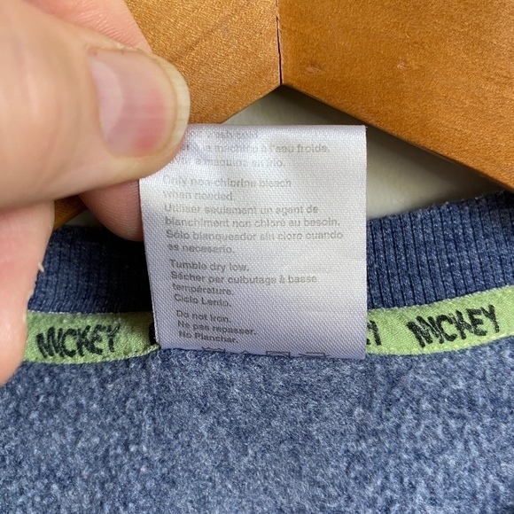 Disney Youth Mickey Mouse Purplish-Blue Long Sleeve Sweatshirt Size XL (14 - 16) - Picture 4 of 9